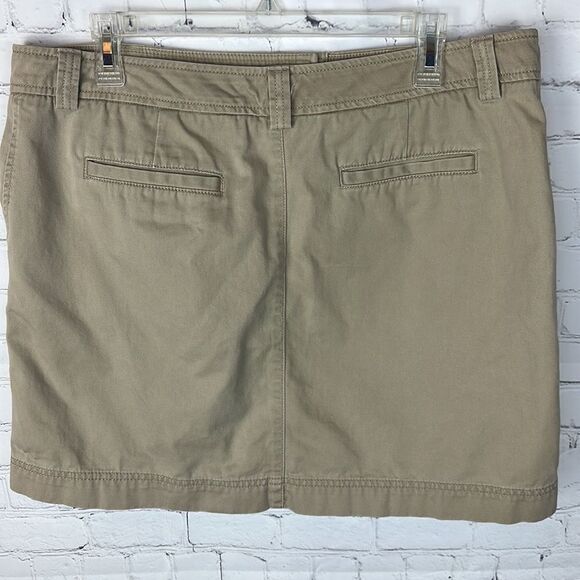 LL Bean Khaki Skirt Size 16 Petite - Picture 3 of 6